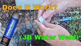 Does It Work JB Water Weld To Fix Irrigation Pipe [upl. by Yanaton]