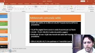 11 calcolo addizionale regionale e comunale [upl. by Hutson]