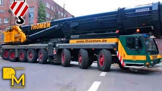 watch this 500t LIEBHERR CRANE LTM 150081 arriving at construction site amp being assembled [upl. by Sandy]