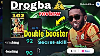 Didier drogba REVIEW 🔥Efootball 2025 mobile  NEW CARD double booster 🇨🇮 [upl. by Koral]