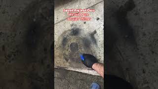 The Fastest Way To REMOVE OIL STAINS From Driveways and Garage Floors shorts [upl. by Casi]