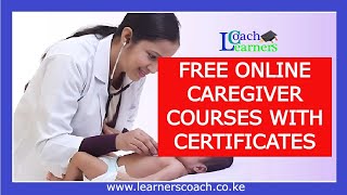 FREE Online CAREGIVER Courses With Certificates [upl. by Rowen]