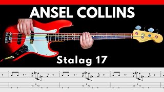 Ansel Collins  Stalag 17 1974  BASS Cover  Notation  TABS [upl. by Noyahs524]