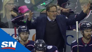 Blue Jackets Only Have 4 Skaters On Ice For Marchand Goal Making Tortorella Very Angry [upl. by Poore]