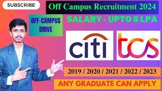 TCS OffCampus Recruitment 2024 for Freshers  Citi Recruitment 2024  Business Analyst Role  Jobs [upl. by Seidel]