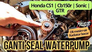 Cara Mengganti Seal Mechanical  Waterpump Honda Cs1  Cb150r  Sonic  Supra Gtr [upl. by Ymac632]