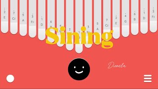 Sining by Dionela Kalimba Cover with Easy Tabs Keylimba App [upl. by Namyh126]