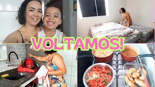 ESTAMOS DE VOLTA 🥰Rotina de mãe solo organização e almoço simples delicioso 😋 LUCIANA SANTOS [upl. by Rikahs]