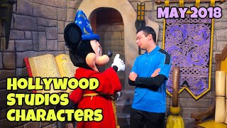 Disney’s Hollywood Studios Characters May 2018 [upl. by Inneg884]