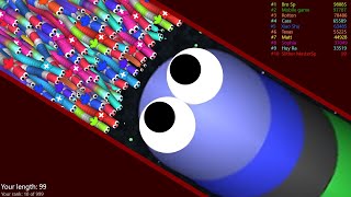 Slitherio AI 108000 Score Epic Slither io Best Gameplay [upl. by Cavill437]