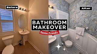 RenterFriendly Bathroom Makeover [upl. by Erodeht513]