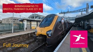 Birmingham New Street To Bristol Parkway Class 221 XC [upl. by Dolhenty]