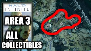 Halo Infinite AREA 3 All Collectible Locations All Skulls Logs Cores Towers Lockers Artifacts [upl. by Atilrac]