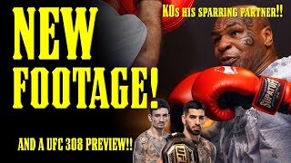 NEW Mike Tyson Training Footage He KOS SPARRING PARTNER Plus UFC 308 PREVIEW [upl. by Robenia651]