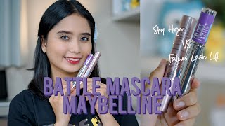 Battle Mascara Maybelline Sky High vs Maybelline The Falsies Lash Lift Mana Lebih Bagus [upl. by Fineberg]