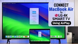 How to Connect MacBook to LG Smart TVs Airplay Screen Mirroring [upl. by Lucho]