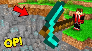 Minecraft But I Can Craft GIANT Pickaxes [upl. by Adekahs]