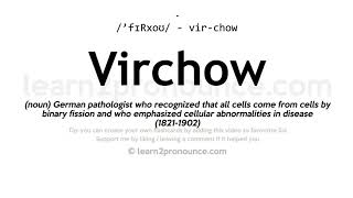 Virchow pronunciation and definition [upl. by Anor619]