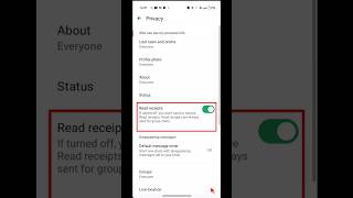 How to hide whatsapp Blue tick ytshorts shorts youtubeshorts [upl. by Uda353]