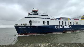 Seatruck Performance Vessel Depart Heysham Harbour 11072023 [upl. by Valerio]