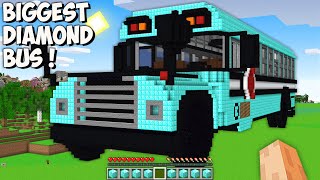 This is THE BIGGEST DIAMOND BUS in Minecraft I found SECRET GIANT DIAMOND CAR [upl. by Milah]