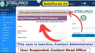 This user is inactive Contact Administrator User SuspendedContact Head Office Backoffice Ver 40 [upl. by Adnotal]