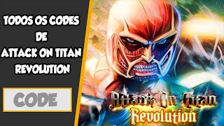 TODOS OS CODES DO NOVO JOGO DE ATTACK ON TITAN NO ROBLOX  Jones My Burgo [upl. by Solim492]