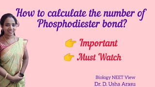 How to calculate phosphodiester bond  Easy tricks  NEET  Biology NEET View [upl. by Lobel698]