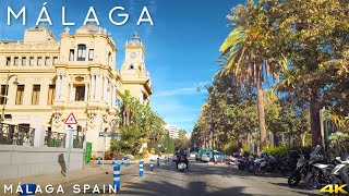 Tiny Tour  Málaga Spain  Driving in the 2nd largest city in Andalucia  2021 Oct [upl. by Squier]