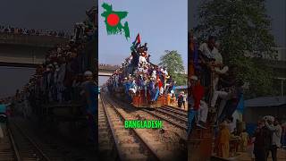 Why Do People Ride on Top of Trains in Bangladesh🫣 facts shorts [upl. by Olfe]