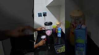 mint strawberry and vanilla milkshake 💜 food viralvideo milkshakerecipe [upl. by Ilsa]