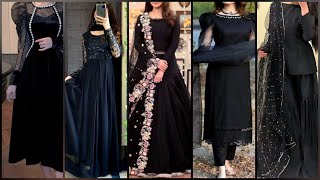 black dress design  Silk maxi design 2024  black color dress design 2024  silk maxi  black [upl. by Reffotsirk]