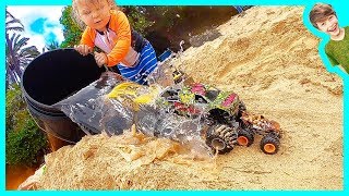 Monster Truck Waterfall at the Beach [upl. by Vladimar300]