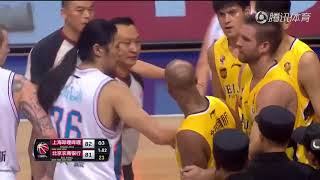 Stephon Marbury and Jimmer Fredette have to be separated during game in China  ESPN [upl. by Irmina148]