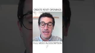 CUT OPENINGS IN REVIT shorts revit nonicatab nonicaio [upl. by Gnah123]