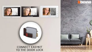 BTicino EASYKIT electrical door lock connection [upl. by Athena]