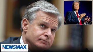 Wray just had to put a zinger in against Trump diGenova and Toensing  Rob Schmitt Tonight [upl. by Anwahsed]