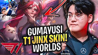 GUMAYUSI PLAYS WITH NEW T1 JINX WORLDS SKIN  T1 Gumayusi Plays Jinx ADC vs T1 Smash Kaisa [upl. by Ratna508]