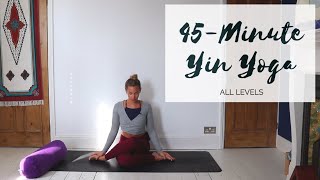 FULL BODY YIN YOGA  45Minute Yoga Practice  CAT MEFFAN [upl. by Ambrosio63]