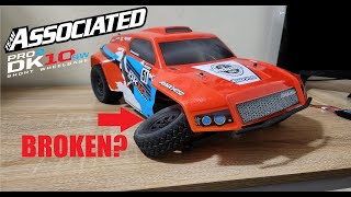 Team Associated DK10 First Run and Crashes [upl. by Clarey]