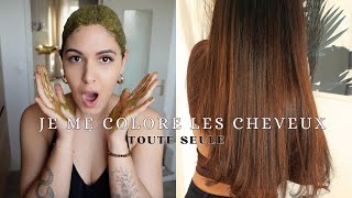 JE TESTE UN MASQUE CAPILLAIRE COLORANT amp RECETTE POUR EPAISSIR LES CHEVEUX [upl. by Ahseka897]