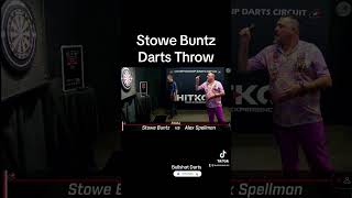 Sideways View Of Stowe Buntz Darts Throw darts [upl. by Nnyleuqcaj]