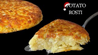 Potato Rosti  Easy amp Simple Recipe  Giant Hash Brown  Plate Size Hash Browns [upl. by Morez]