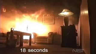 Christmas tree fire destroys a living room [upl. by Goodspeed431]