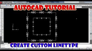 AUTOCAD TUTORIAL CUSTOM LINETYPE [upl. by Freyah825]