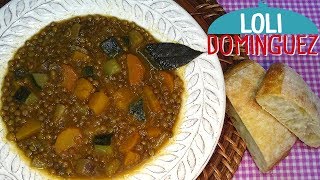 GUISO DE LENTEJAS CON VERDURAS Receta saludable vegana vegetariana Loli Domínguez Semana Santa [upl. by Anagnos]