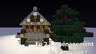 Minecraft  Tutoriel Style Médiéval  Ep 2  Aménagement de la maison [upl. by Nagem]