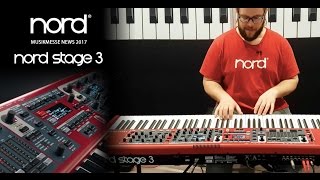 NORD MUSIKMESSE NEWS 2017 NEW NORD STAGE 3 [upl. by Ahsinauq985]