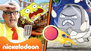 SpongeBob  Rock Paper Scissors Weirdest Moments For 20 Minutes 💥  Nicktoons [upl. by Eca]