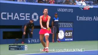 Simona Halep vs Flavia Pennetta Highlights US OPEN 2015 [upl. by Lindholm771]